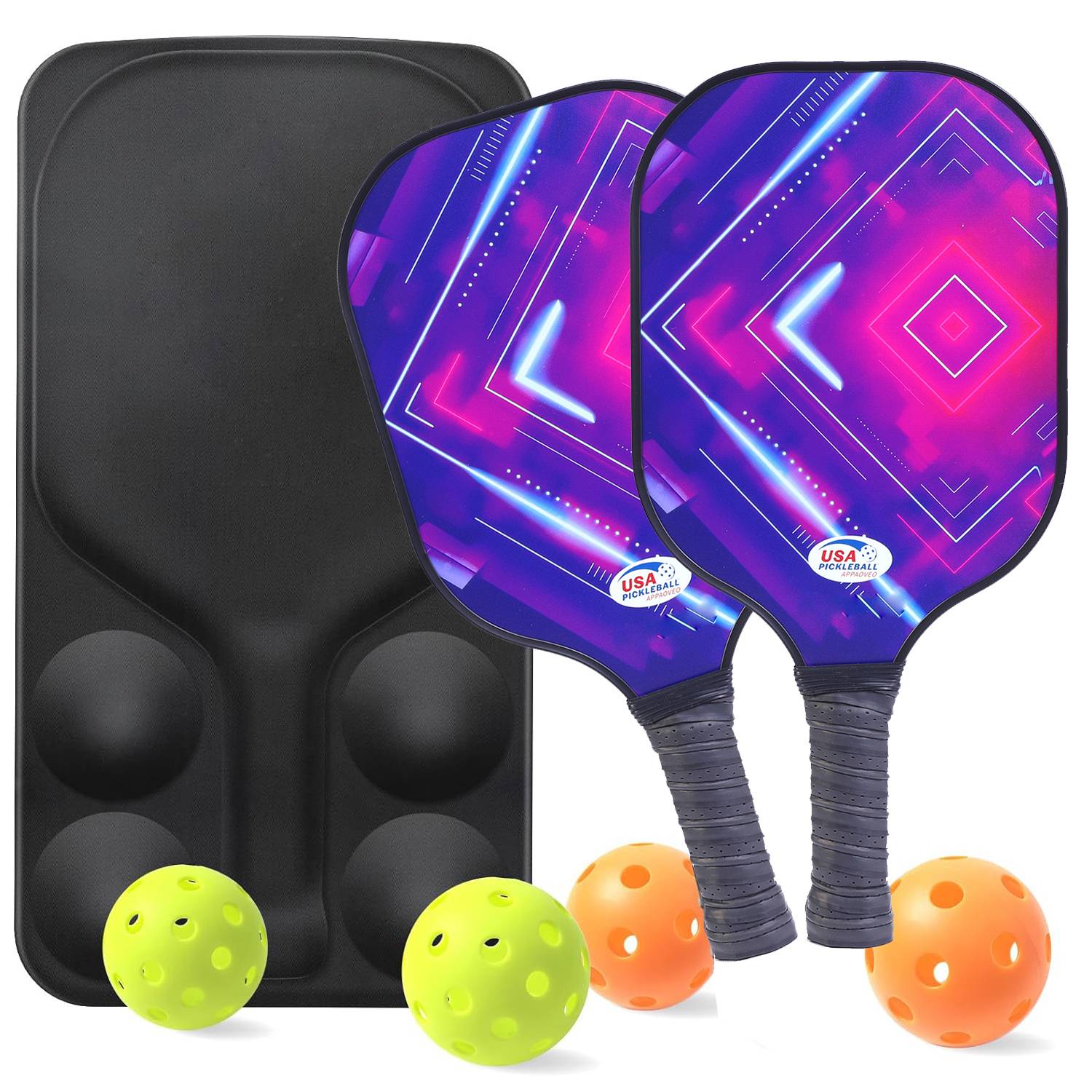 2 shots+4 balls (2 indoor 2 outdoor) +1 three -dimensional anti -collision bag